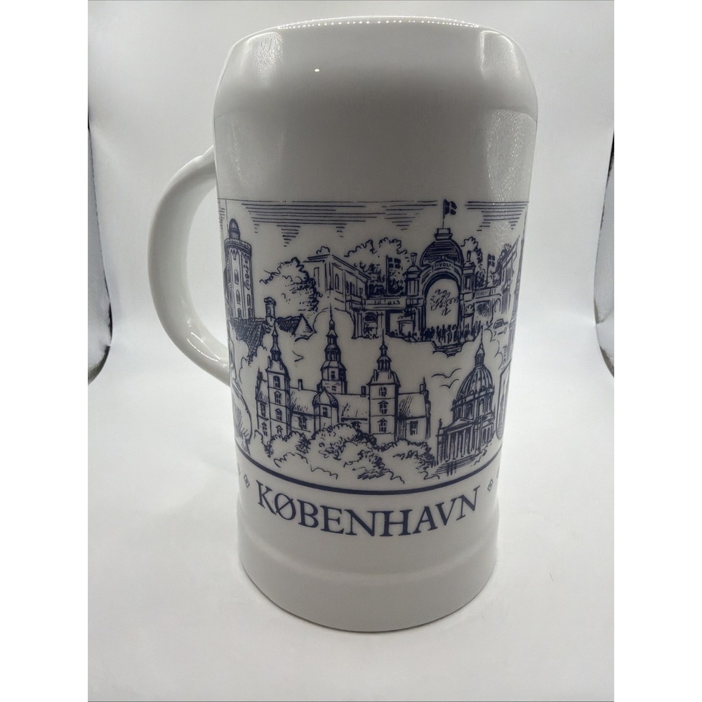 Kobenhavn Beer Stein / mug 4.5" City Scenes. BYGDO Scandinavian designs.